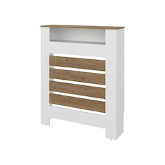 Risk Radiator Cover with Storage, Space,Saving Design, Natural Oak and White