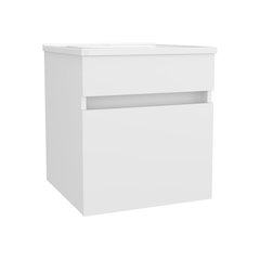 Belle Bathroom Floating Vanity with Sink, 1 Door, White