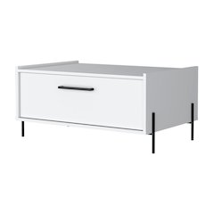 Glendale Coffee Table with Flip-Down Door in Melamine, White