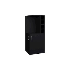 Toyei Corner Bar Cabinet with Bottle Rack, Open Shelves, and Hidden Storage