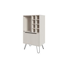 Fairfax Bar Cabinet in melamine with glass rack and wine storage