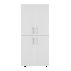 Hazel Armoire in melamine with 2 doors , 4 shelves and 2 clothes hanging bar