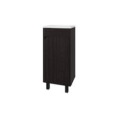 Quartzsite  Bathroom Vanity with Integrated Sink and Faucet, Wengue