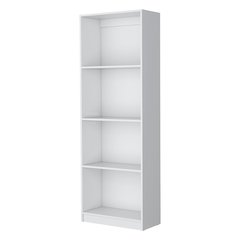 Sutton Bookcase with Tier Storage Shelves, White