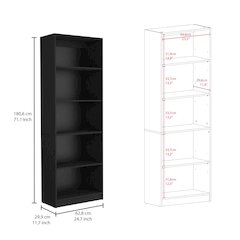 Sunnyside 2 Piece Living Room Set with 2 Bookcases, Wenge