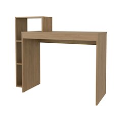 Salomé Computer Desk with Open Storage, Natural Oak
