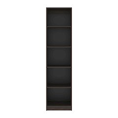 Beaver Balley Bookcase with Open Storage and 5 Shelves, Stained Walnut