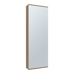 Queen Creek Shoe Rack with Mirror and One Door, Natural Oak