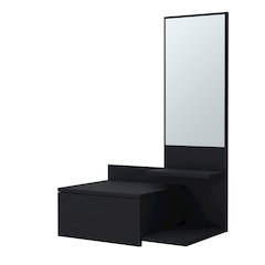 Elgin Floating Vanity with Included Mirror, Wenge