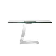 Cecilia Console Table In Stainless Glass