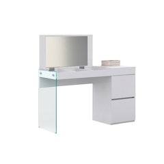 Il Vetro Vanity In White High Gloss With Storage