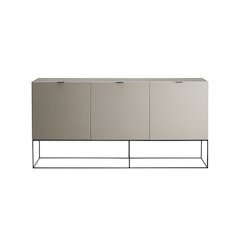 Vizzione Buffet In Taupe High Gloss With Storage