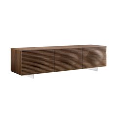 Moon Entertainment Center In Walnut Veneer With Storage
