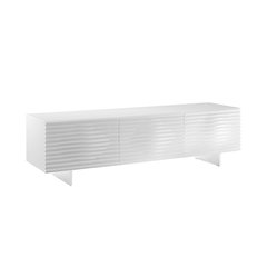 Moon Entertainment Center In White High Gloss With Storage