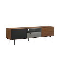 Calico Entertainment Center In Walnut Veneer With Storage