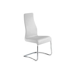 Florence dining chair in white top grain leather.