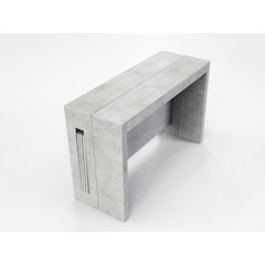 Erika Extendable Console Table In Light Gray Concrete Melamine