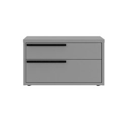 Carter Left Nightstand In Gray Matte