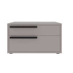 Carter Left Nightstand In Taupe Matte