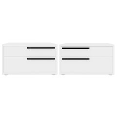 Carter Set 2 nightstand in white high gloss