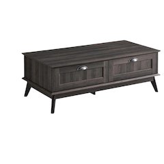 Newport Series Tall Center Coffee Table With Two Fully Extended Drawers