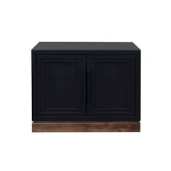 Nora Modular 2-Door Base Cabinet, Black and Whiskey Finish