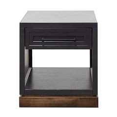 Nora 22 inch End Table, Black and Whiskey Finish