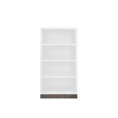 Nora Modular 60 inch High Bookshelf, Jasmine White and Barnwood Finish
