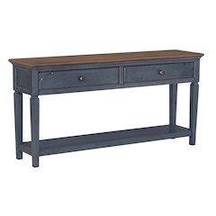 Americana 60 inch Sofa Table, No Assembly Required, Corduroy Blue Finish