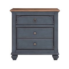 Americana Nightstand, No Assembly Required, Corduroy Blue Finish
