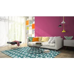 Outdoor Washable Doral Aqua & Green 7' X 9', Rug