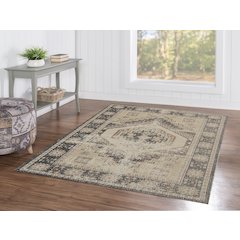 Great Zero Stiles Ivory & Navy 5x7.6, Rug