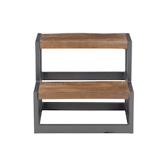 Blythe Wood And Metal Bed Steps Gunmetal