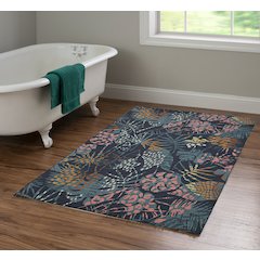 Outdoor Washable Miramar Navy & Gold 3' X 5', Rug