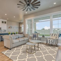 Trio Geo Grey & Ivory 8x10, Rug