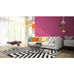 Outdoor Washable Myers Ivory & Black 7' X 9', Rug