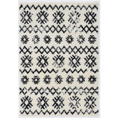 Morrocan Mekenes Ivory & Black 8' X 10', Rug