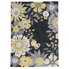 Trio Wildflower Grey & Yellow 1.10x2.10, Rug