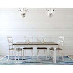 Outdoor Washable Pompano Blue & Ivory 7' X 9', Rug