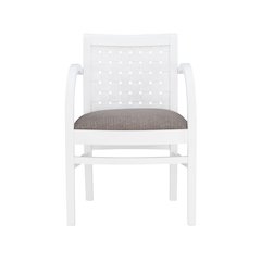 Samantha Woven Arm Chair White