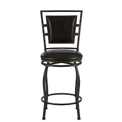 Adjustable Bar Stool Set with Metal Frame and Foam Cushioned Seats
