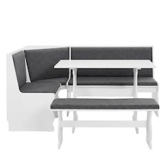 White Pine Dining Furniture Set with Bench and Corner Seating