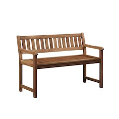 Acorn Finish Outdoor Bench In Solid Wood And Acacia For Patio Decor
