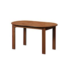 Brown Acacia Wood Outdoor Coffee Table With Solid Construction And Slim Profile