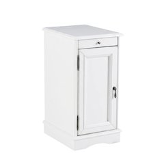 White accent table with sleek design and versatile surface for living space