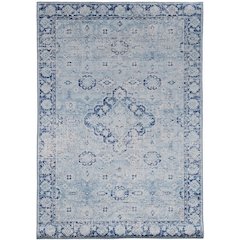 Emerald Canton Blue & Ivory 5x7, Rug