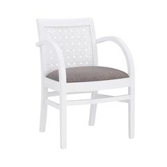 Samantha Woven Arm Chair White