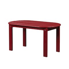 Red Outdoor Coffee Table With Solid Wood And Acacia Finish