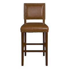 Caramel Bar Stool with Rubberwood Frame and Foam Seat for Comfortable Seating