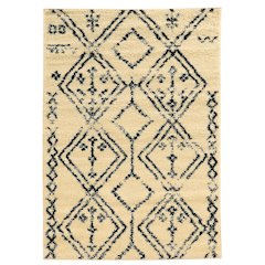 Moroccan Fes Ivory & Black 3x5, Rug